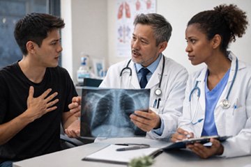 image of person consulting lung experts to improve health