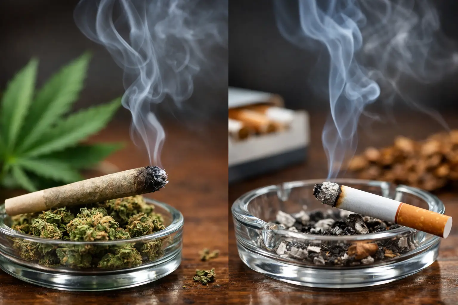 Cannabis Smoke vs Tobacco Smoke Compared